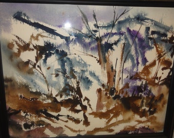 Vintage Signed/ Abstract Watercolour