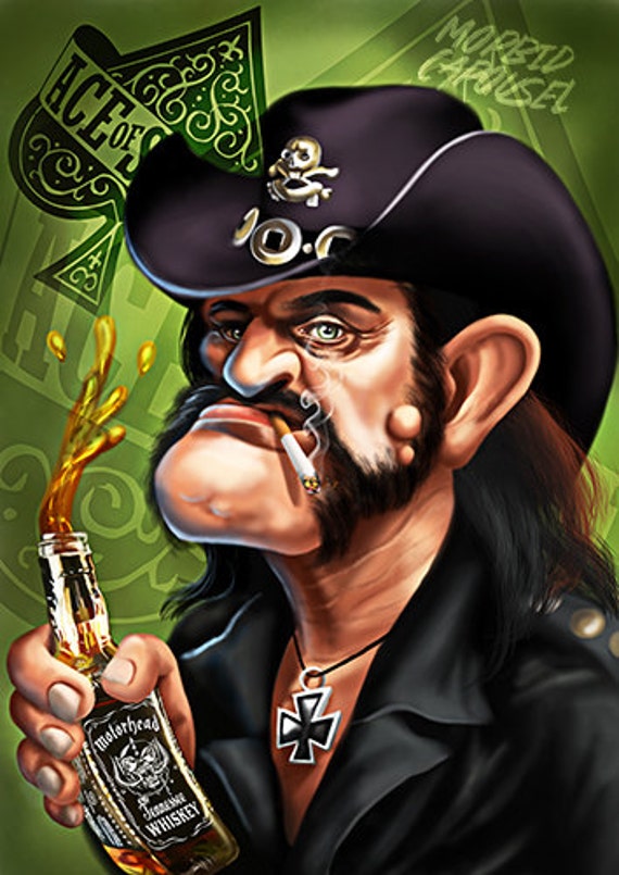 Motorhead Lemmy Kilmister Portrait A3 Giclee Art Print