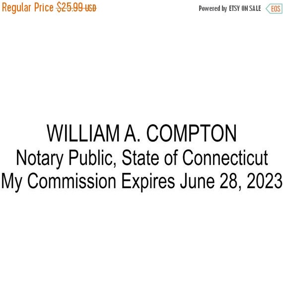 20 OFF NOW Connecticut Custom Notary Stamp by CustomDesignsByJill