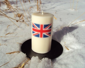 British Union Jack Flag ScentedPalm Wax Candle