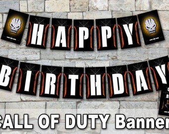CALL OF DUTY - Banner– Digital file, Call Of Duty party, cod party's decoration, Action games, War party, Video Games, Black Ops party