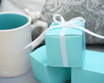 10 Robin Egg Blue Favor Boxes Jewelry Gift Boxes, Gift Wrap, Turquoise, Robin Egg & Co Theme, Bridal Shower, Wedding, Baby Shower Gifts