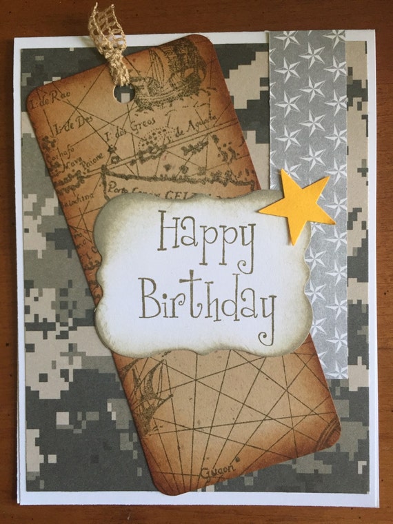 Items similar to Military Birthday card Armed Forces Birthday card on Etsy