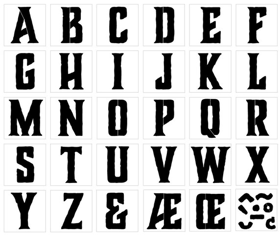 trendy-alphabet-lettering-block-capital-letters-vector-image