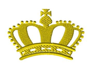 Crown Embroidery Design 3 SIZES / INSTANT DOWNLOAD 4x4 5x7 6x10