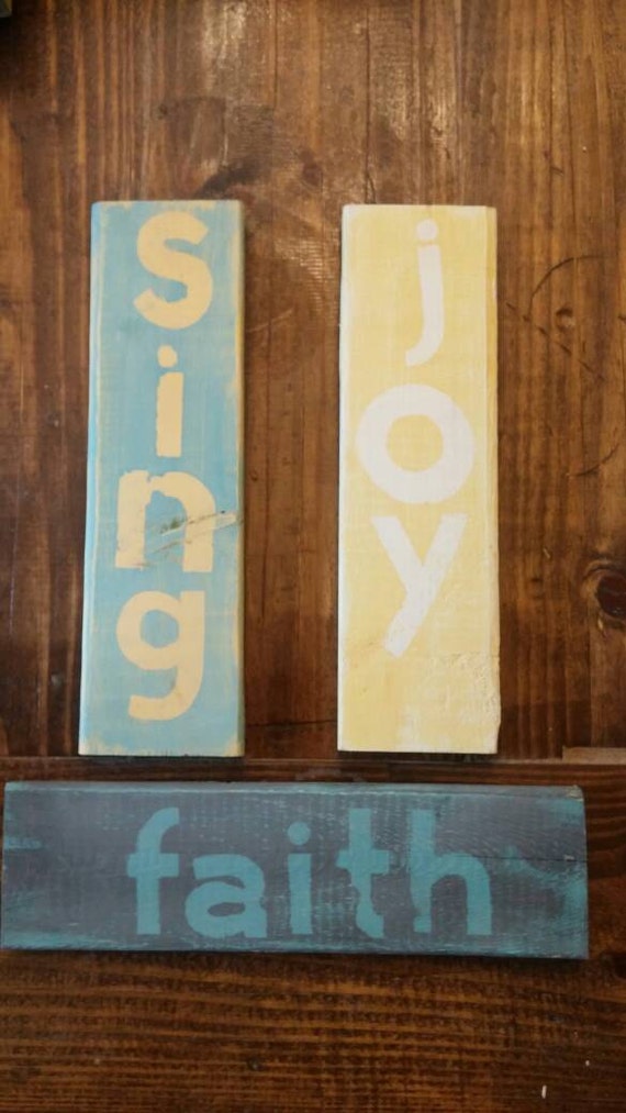 Set of 3 wall hanging signs lot 3 by loveLEEcrafter on Etsy