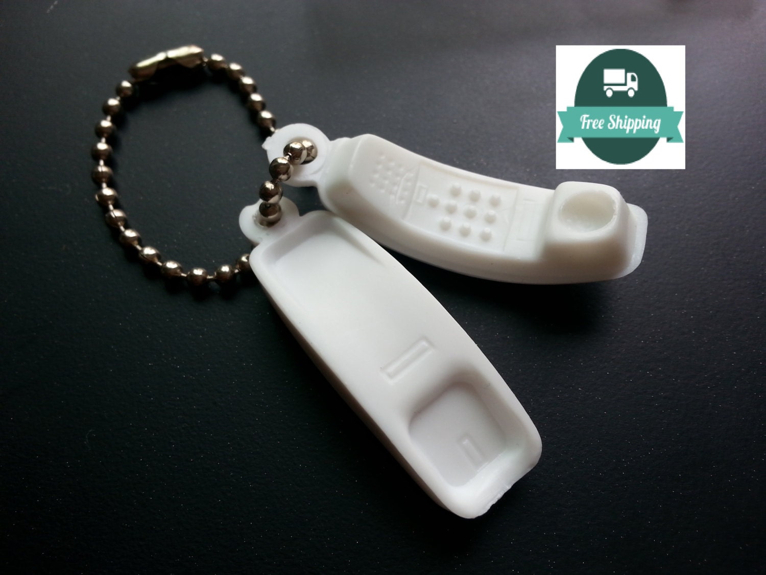 Telephone Keychain Key Chain Phone Vintage Trimline Old