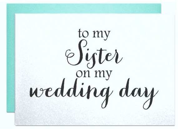 Sister wedding thank you card for sister gift sister of the