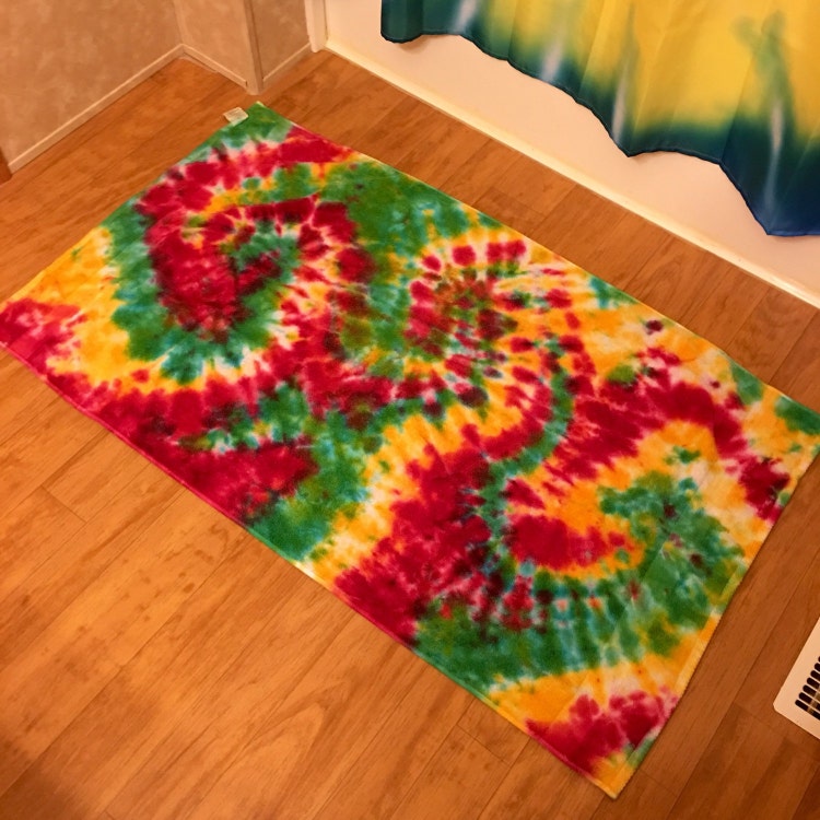 Tie Dye Bath Towel Rasta Tie Dye Towel Rasta by beachbumtiedye