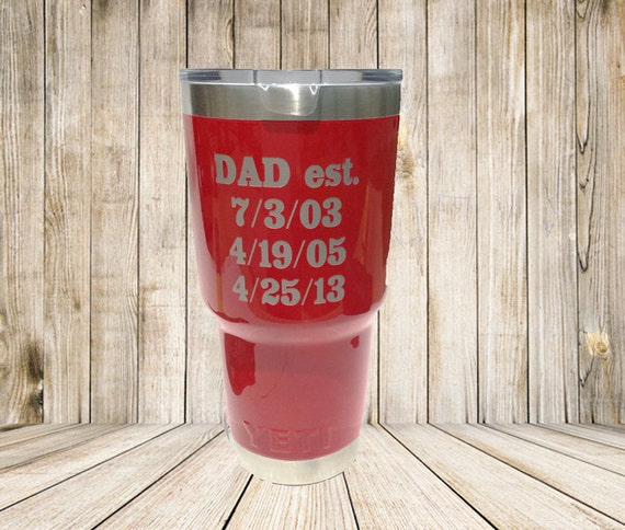 tumblers you personalize can Fathers Gift Custom Powder Day YETI Tumbler coated 30 oz Red
