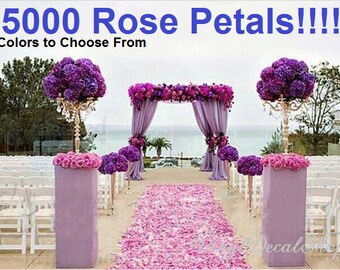 5000 Rose Petals, Huge Lot Wedding Rose Petals Choose any combination of colors, Bride Throw, Wedding Decor, Wedding Decoration, Rose Pedals