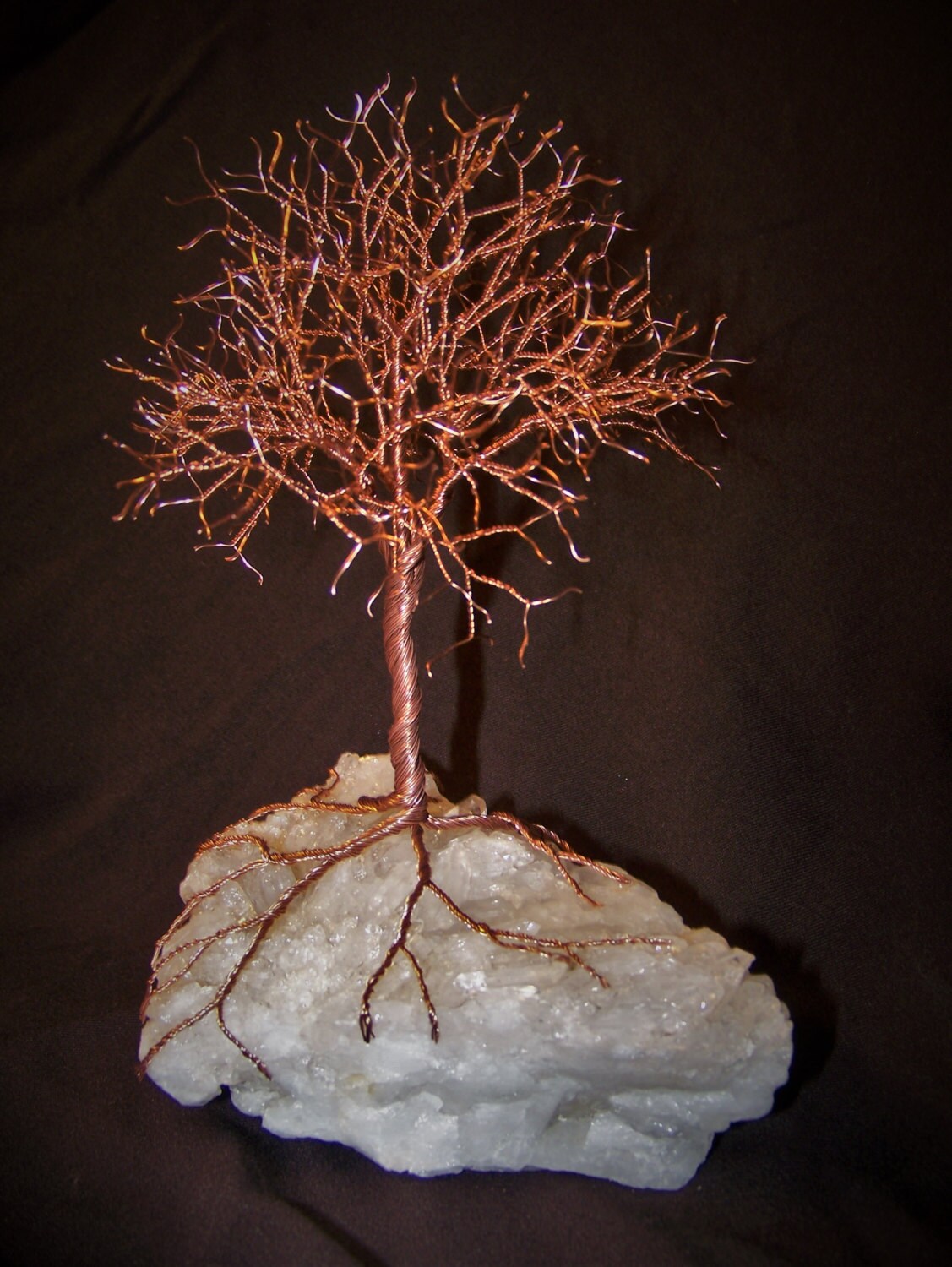 Bare Copper Wire Tree Sculpture