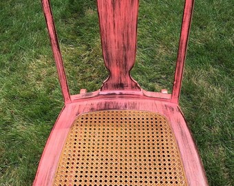 SOLD - Antique Rocking Chair with Cane Seat, Antique Cane Rocker, Vintage Rocking Chair, Vintage Cane Chair, Distressed