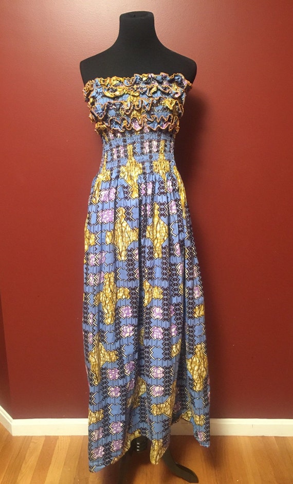 strapless african dress