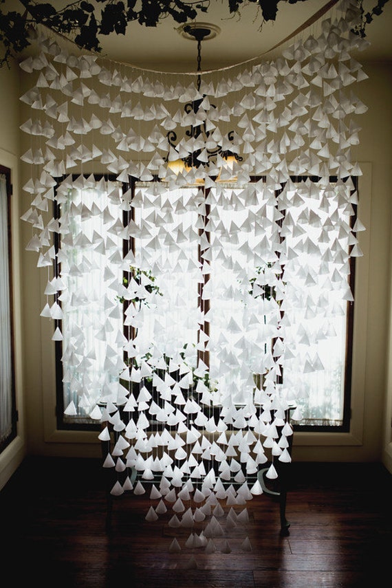 Paper Wedding Backdrop Handmade Backdrop Paper Cone