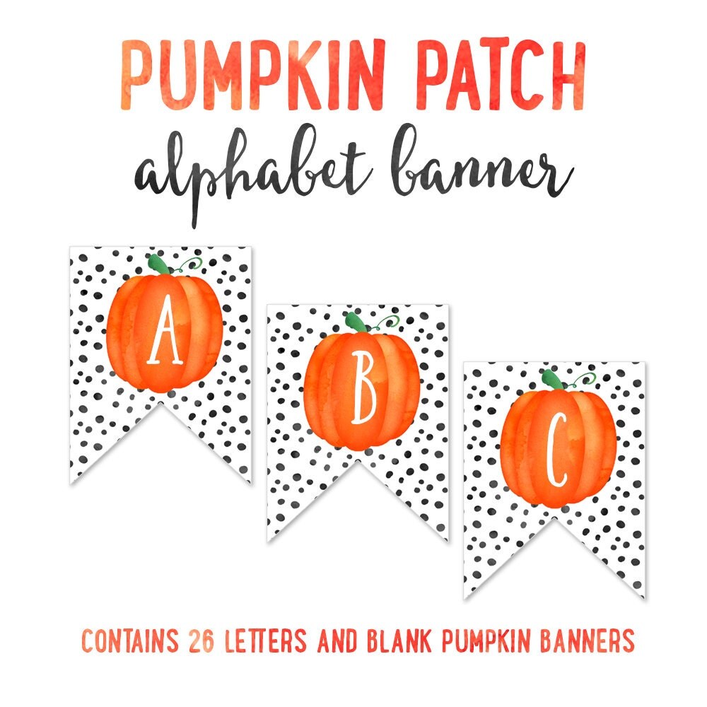 Pumpkin Patch Alphabet Banner Coordinates With Pumpkin Patch