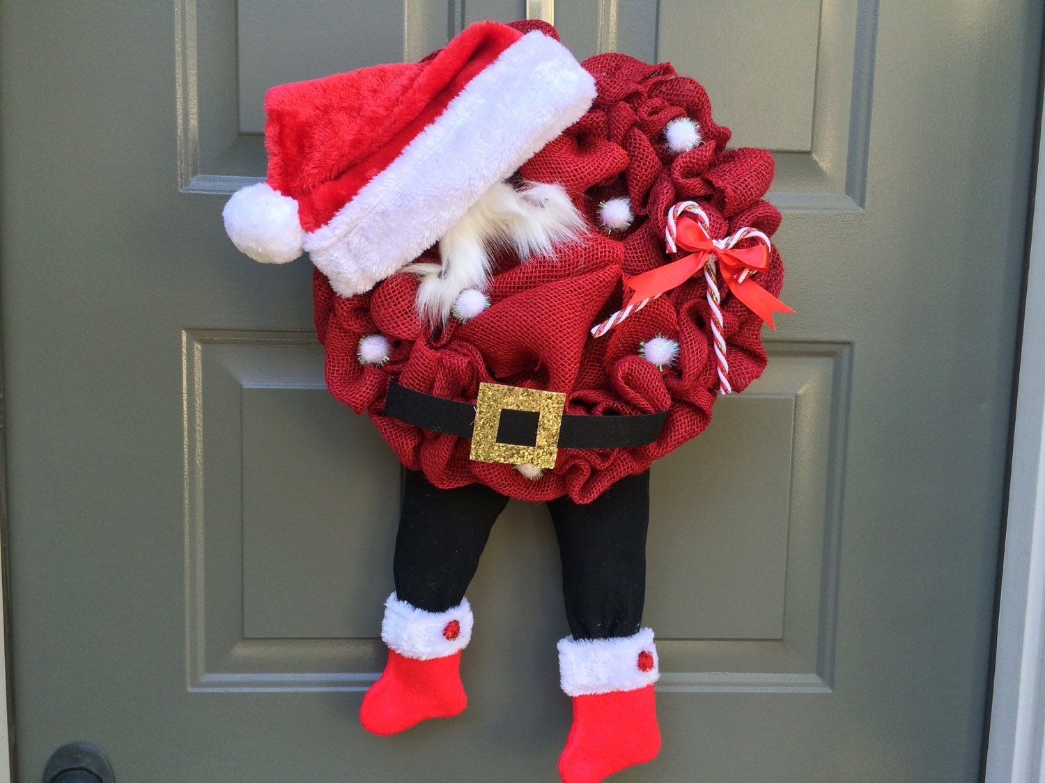 Christmas wreath santa wreath santa claus wreath by TheClassyGoose