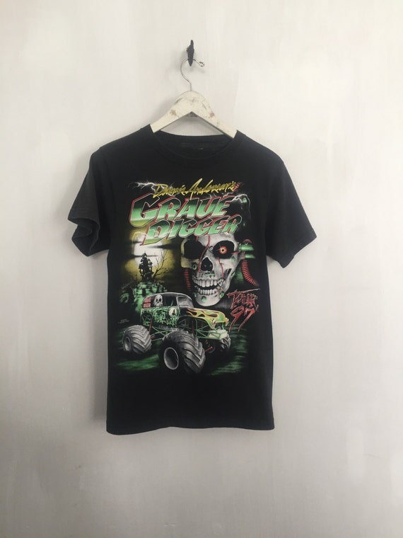 Grave Digger shirt vintage t shirt skull tshirt monster