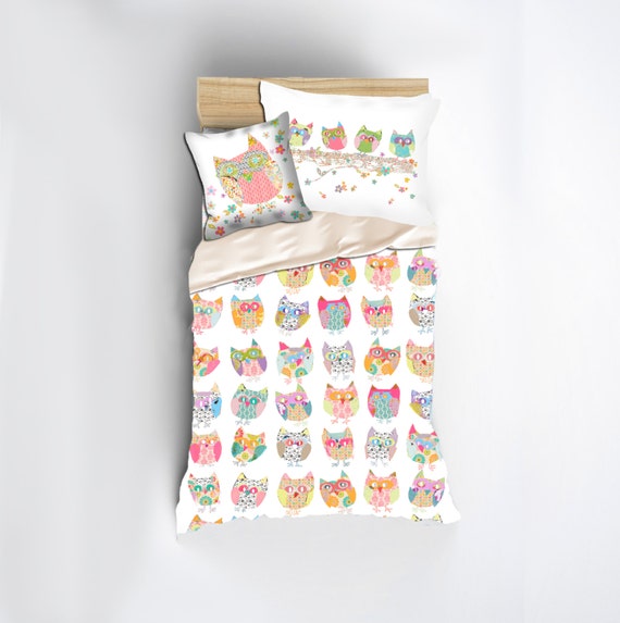 owl duvet cover pink bedding little girls bedding shabby chic owl duvet cover pink bedding little girls bedding shabby chic