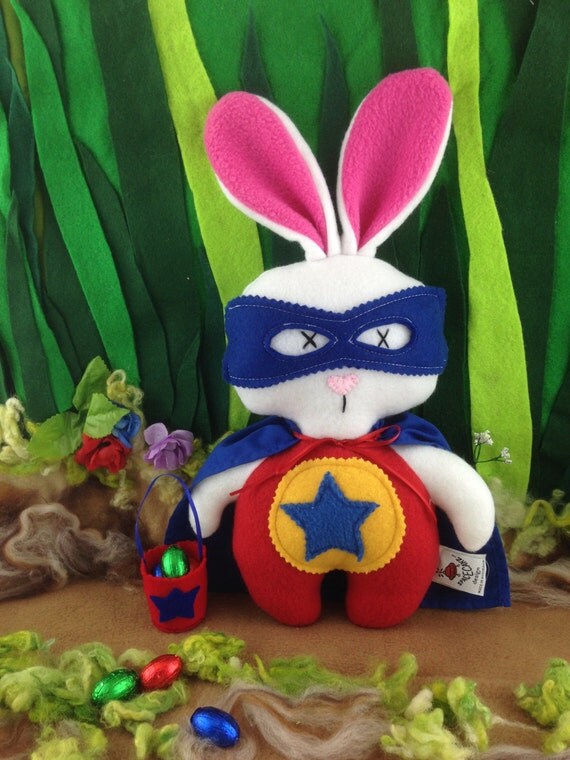 superhero bunny plush