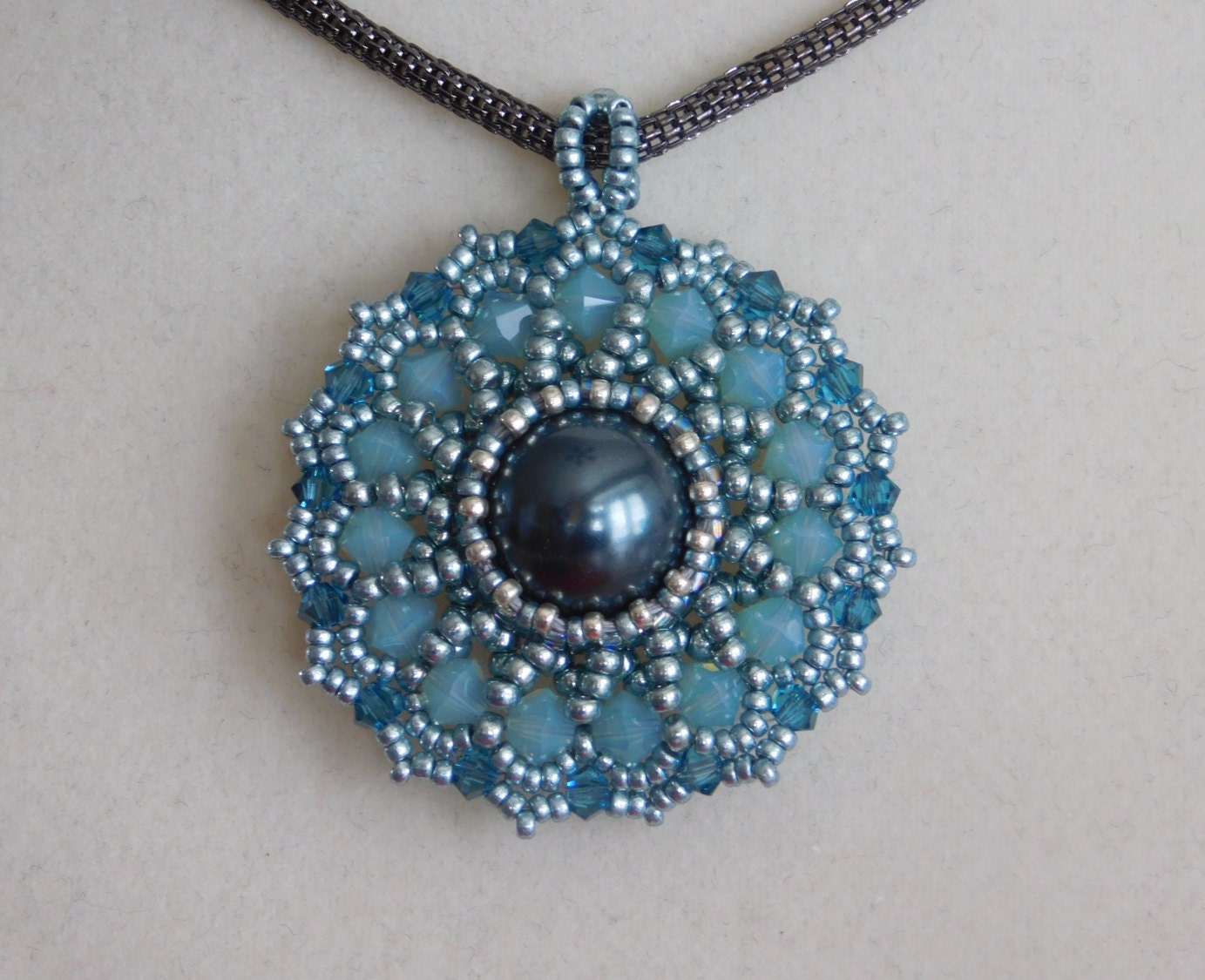 Bead Pendant Tutorial Beaded Pattern Instructions Jewelry