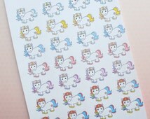 popular items for sticker unicorn on etsy