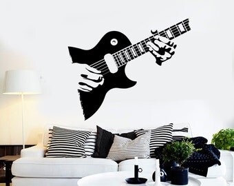 Wall Vinyl Music Guitar Player Rock Star Guaranteed Quality Decal Mural Art 1520dz