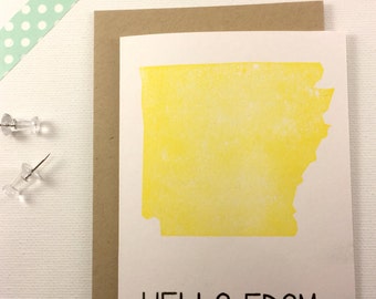 Arkansas - State Love Stationery - Four Bar Cards - Thank You, Hello From, With Love