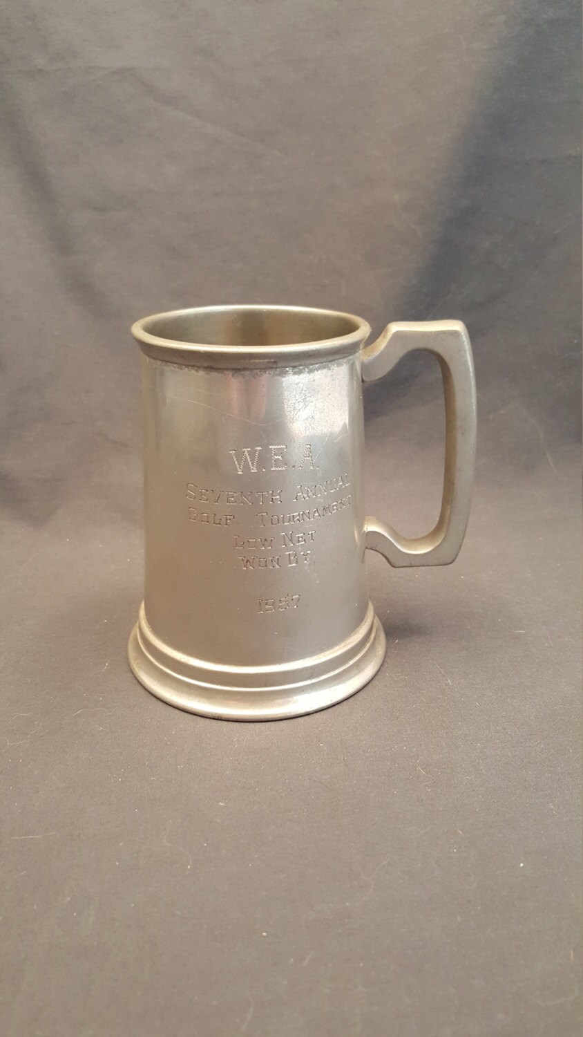 Vintage BIRKS Pewter Beer Mug Tankard Made in England Clear