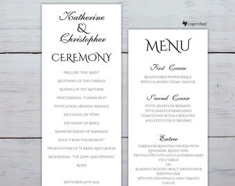 menu writing template