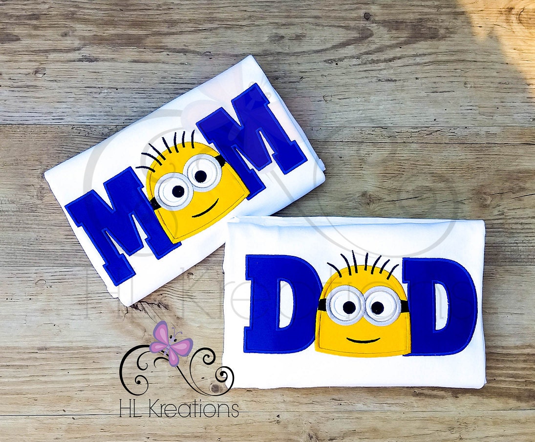 mom and dad minion shirts