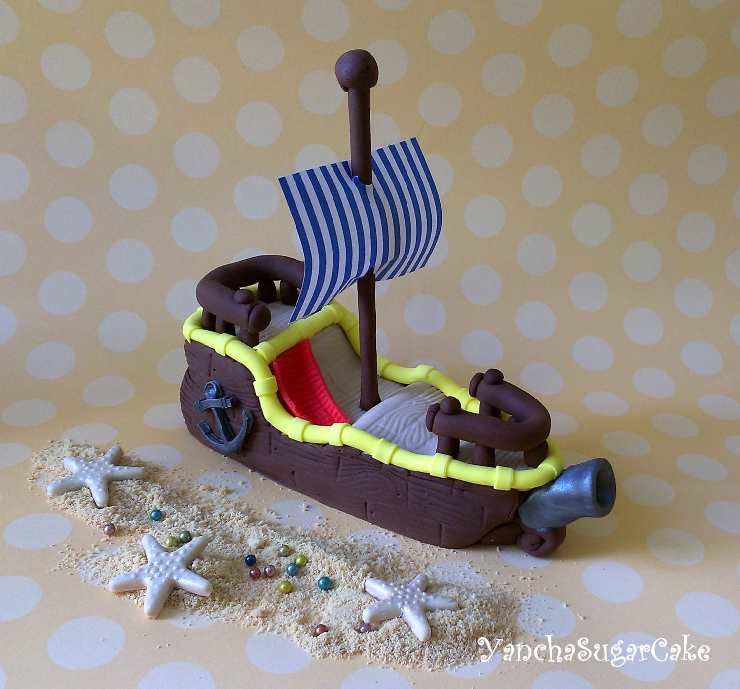 Fondant Edible Ship Cake Topper Jake And The Neverland Pirates