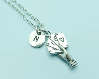 Poker card necklace