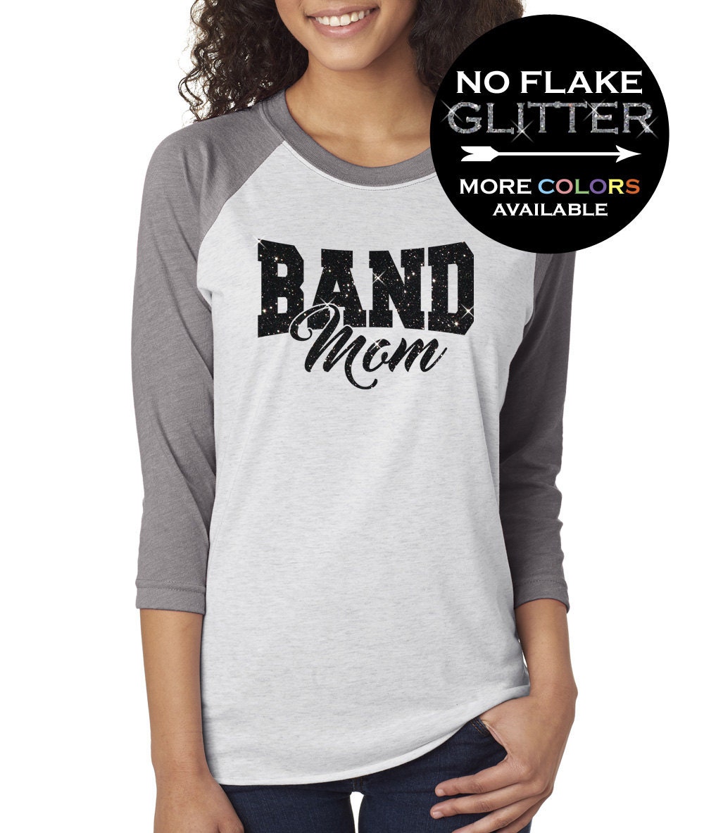 Band Mom Shirt 3/4 length Baseball Triblend Tee for Women