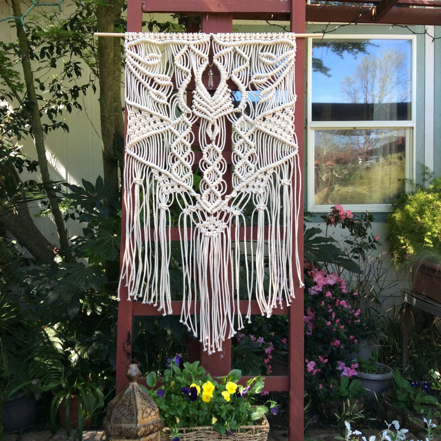 Large Macrame Wall Hanging Macrame Wall Hanging by MacrameElegance