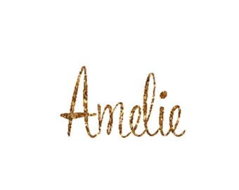 Glitter Iron On Letters, DIY Iron On Name, Gold Iron On Letters