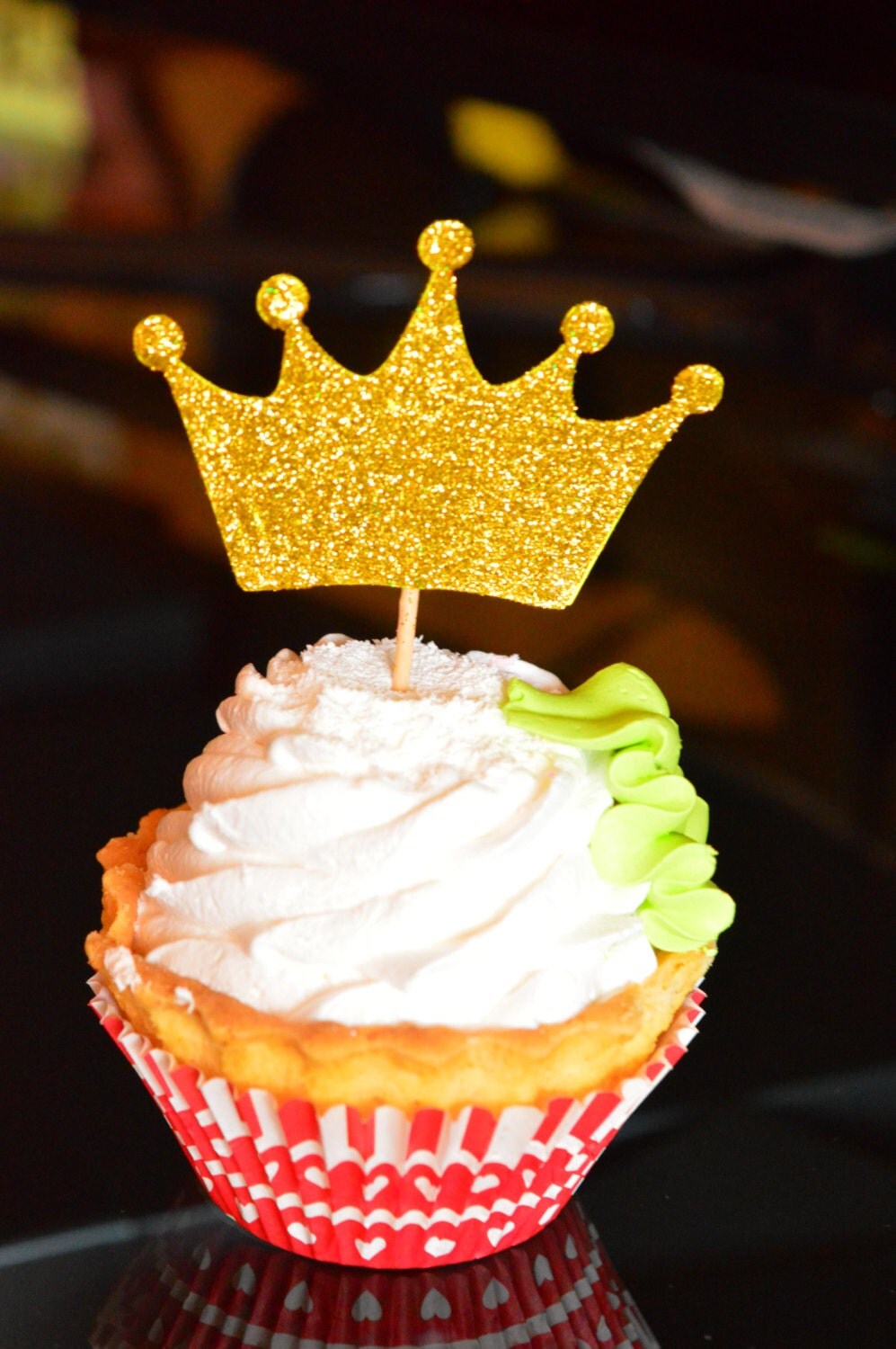 Gold Crown Cupcake Toppers 12 Gold Crowns Gold Crown Birthday