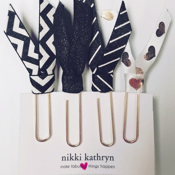 Decorative Paper clips Fancy Paper clips Ribbon by NikkiKathryn