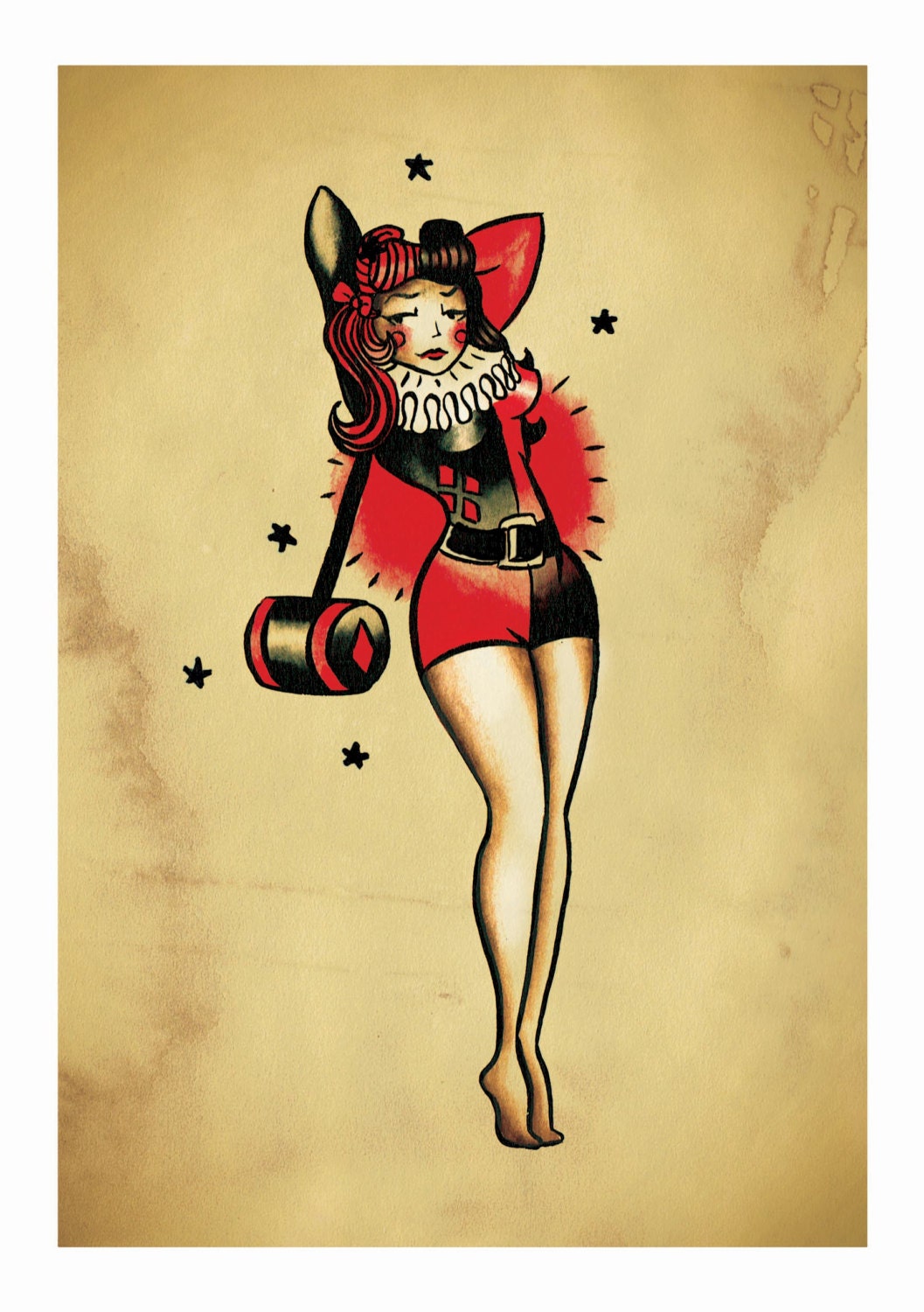 Pin-up Harley Quinn Print