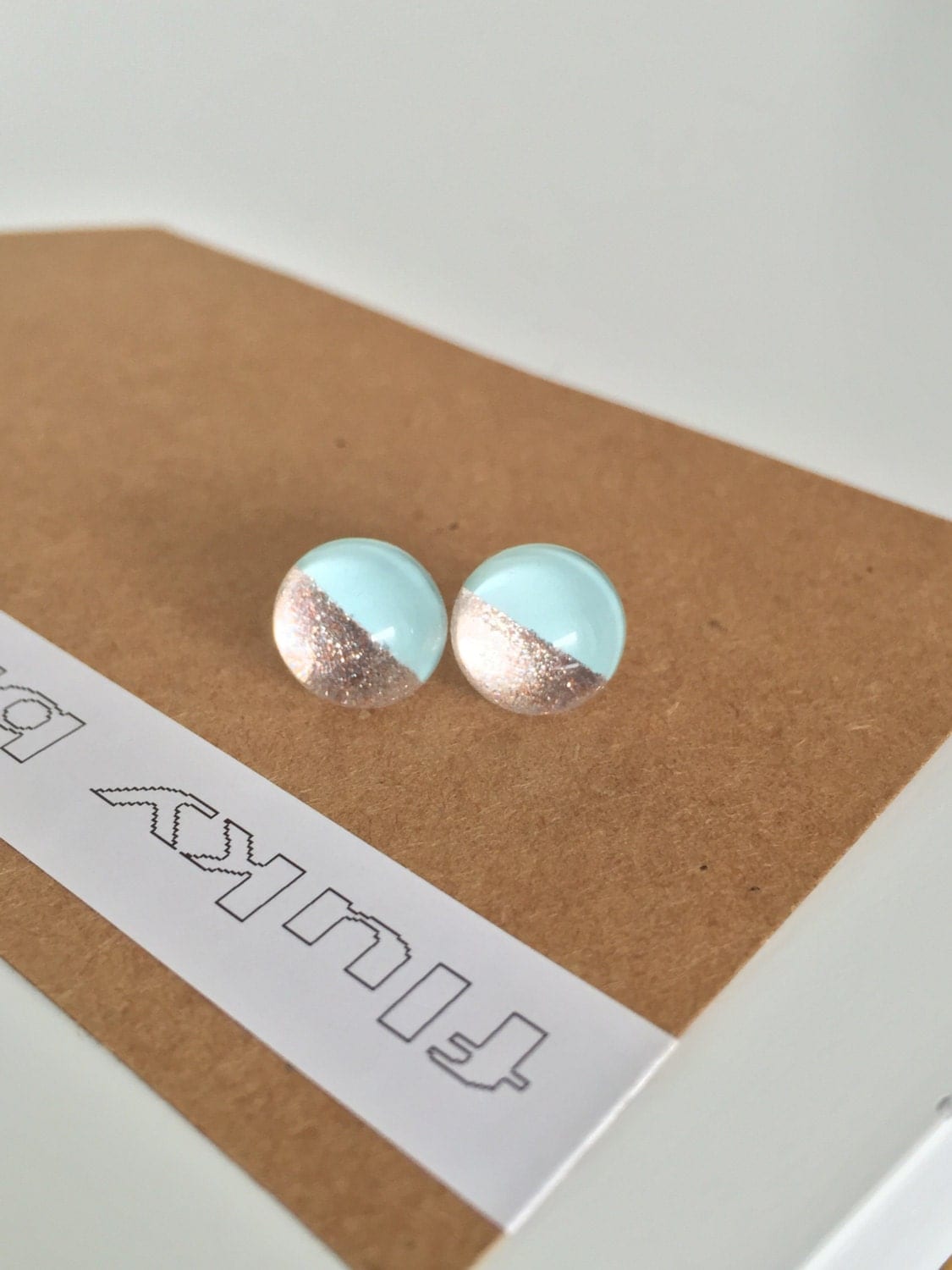 Stud earrings. 10mm. Bold bright unique fun by flukybydesign