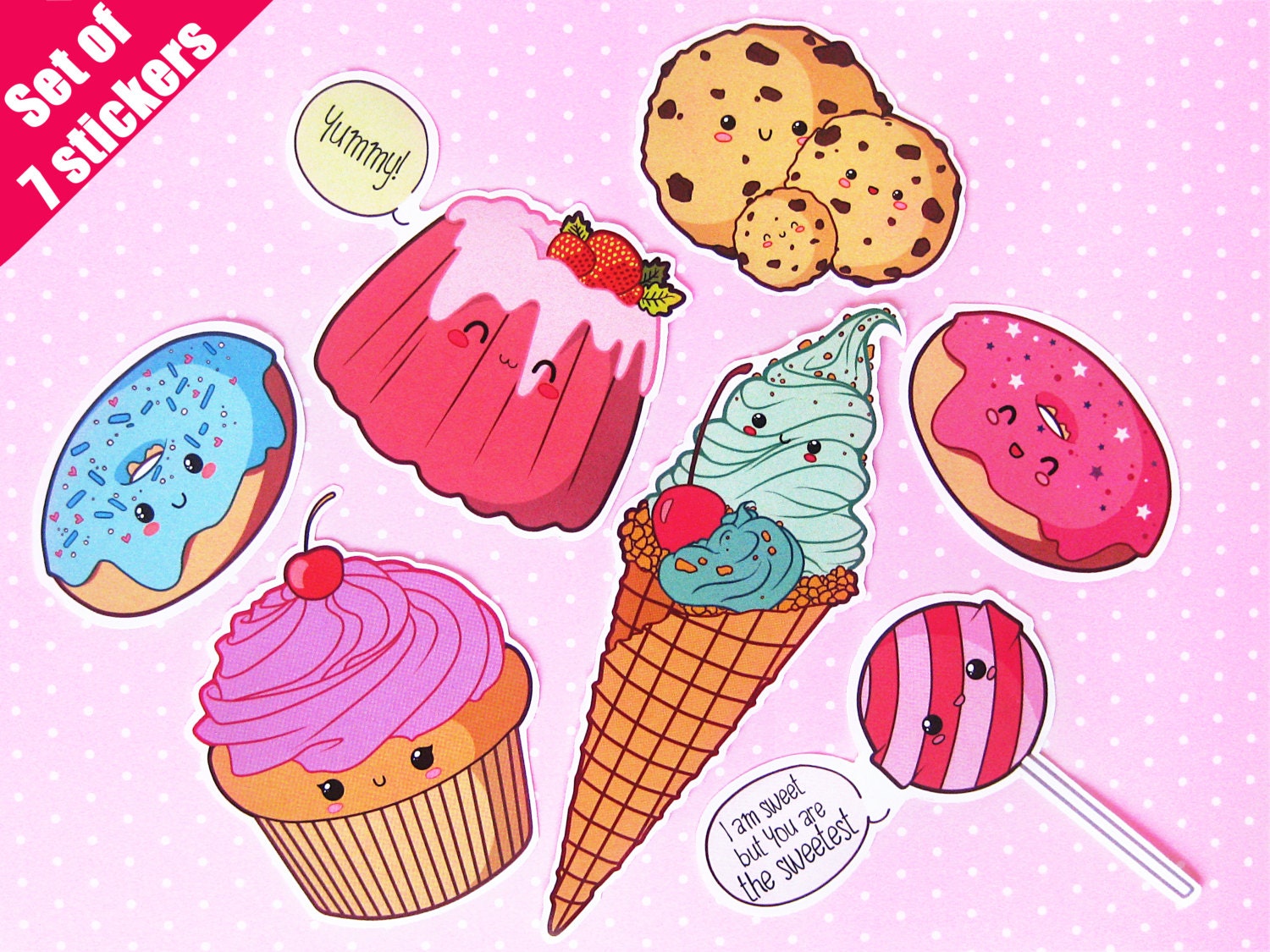  Food  stickers  Sweets Kawaii food  stickers  Cute  food  