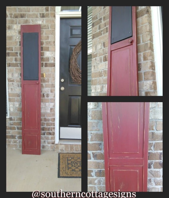 Rustic repurposed bi fold door chalkboard distressed home