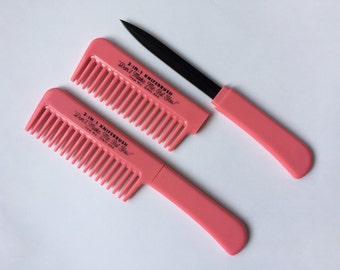 2-in-1 Knifebrush comb Pink knife hair brush hairbrush super kawaii vaporwave palewave Don't Make Me Cut You Going Nowhere In Life