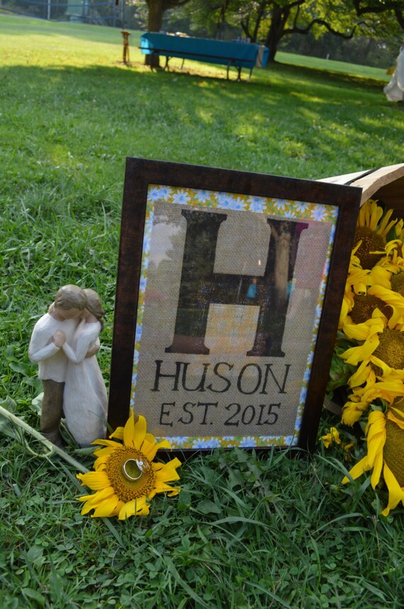 Personalized Wedding Sign.. Est. on date. by HandiDaniDesigns