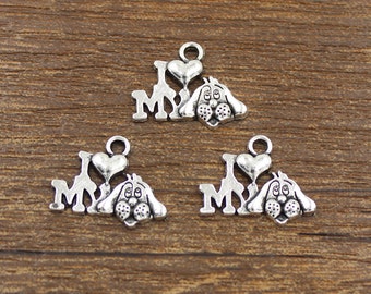 20pcs retro style Lovely Pug face alloy charms pendant 18x13mm