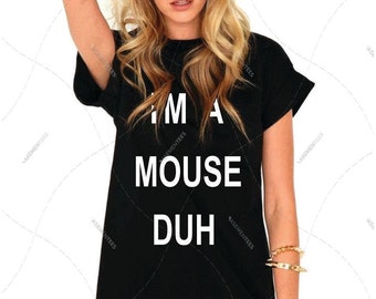 Unisex - Premium Classic Tee "I'm a Mouse Duh" Halloween Fashion Crew-neck Tee, T-Shirt, Mean Girls (S,M, L, XL, 2XL, 3XL+)