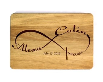 Wedding gift Cutting board Infinity Wedding Cutting Board Personalized Cutting Board Gifts for newlyweds Wedding Gift for couple custom gift