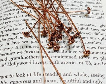 Decorative Real Copper Headpins - 18 Pieces - #618