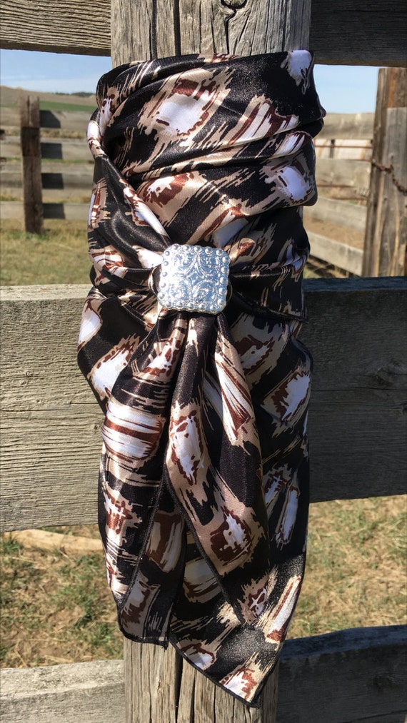 Wild Rag Cowboy Scarf Brown Ikat