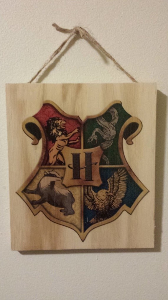 Harry Potter Wood Transfer Print Hogwarts by TrelawneysTreasures